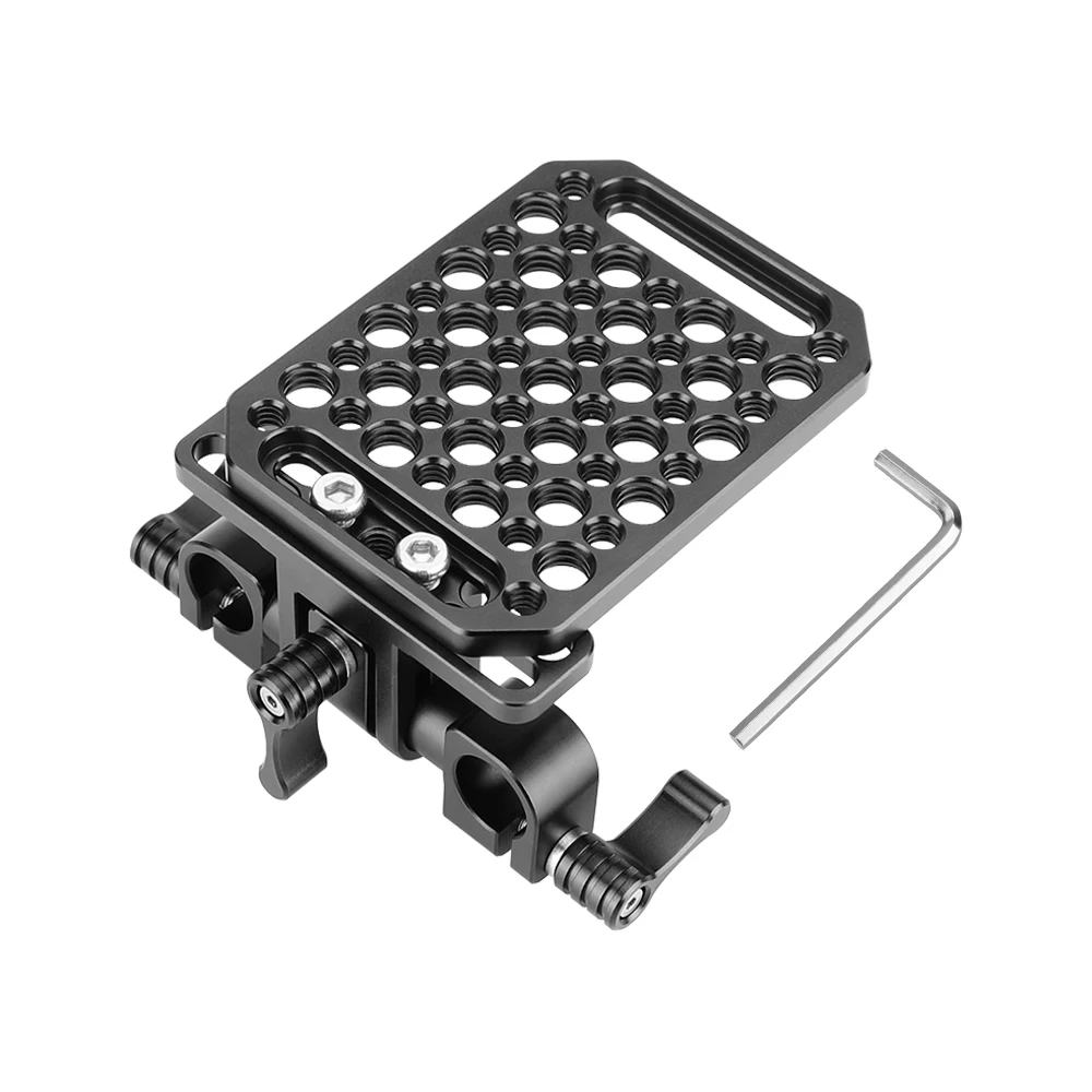 KIMRIG Multi-Functional Tripod Mounting Cheese Plate Baseplate With 360 Swivel 15mm Rod Clamp Adapter Fr Dslr Cameras Video Rig