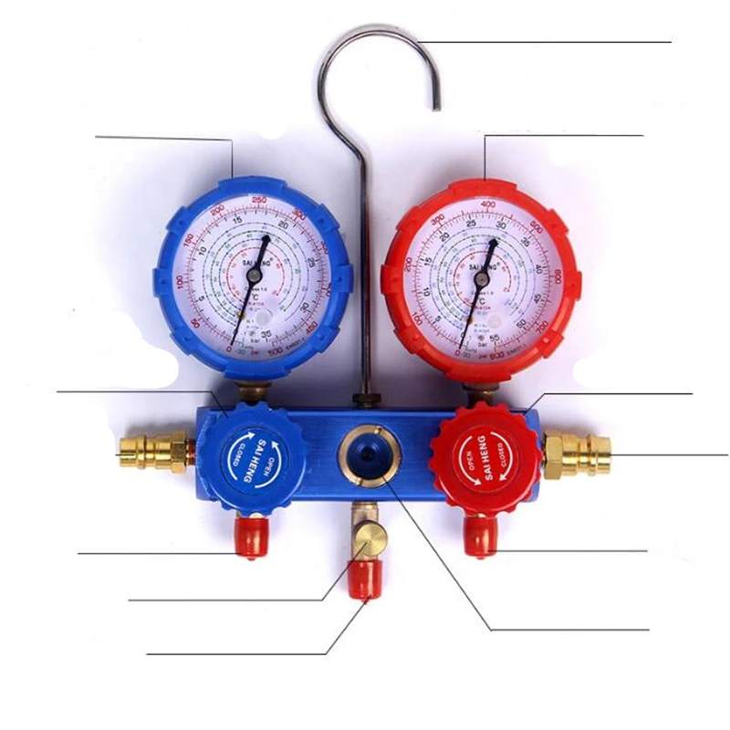 Hot Sale r134a Car Air Conditioning Fluoride Meter High Quality Refrigerant Pressure Gauge Air Conditioning Repair Tool Meter