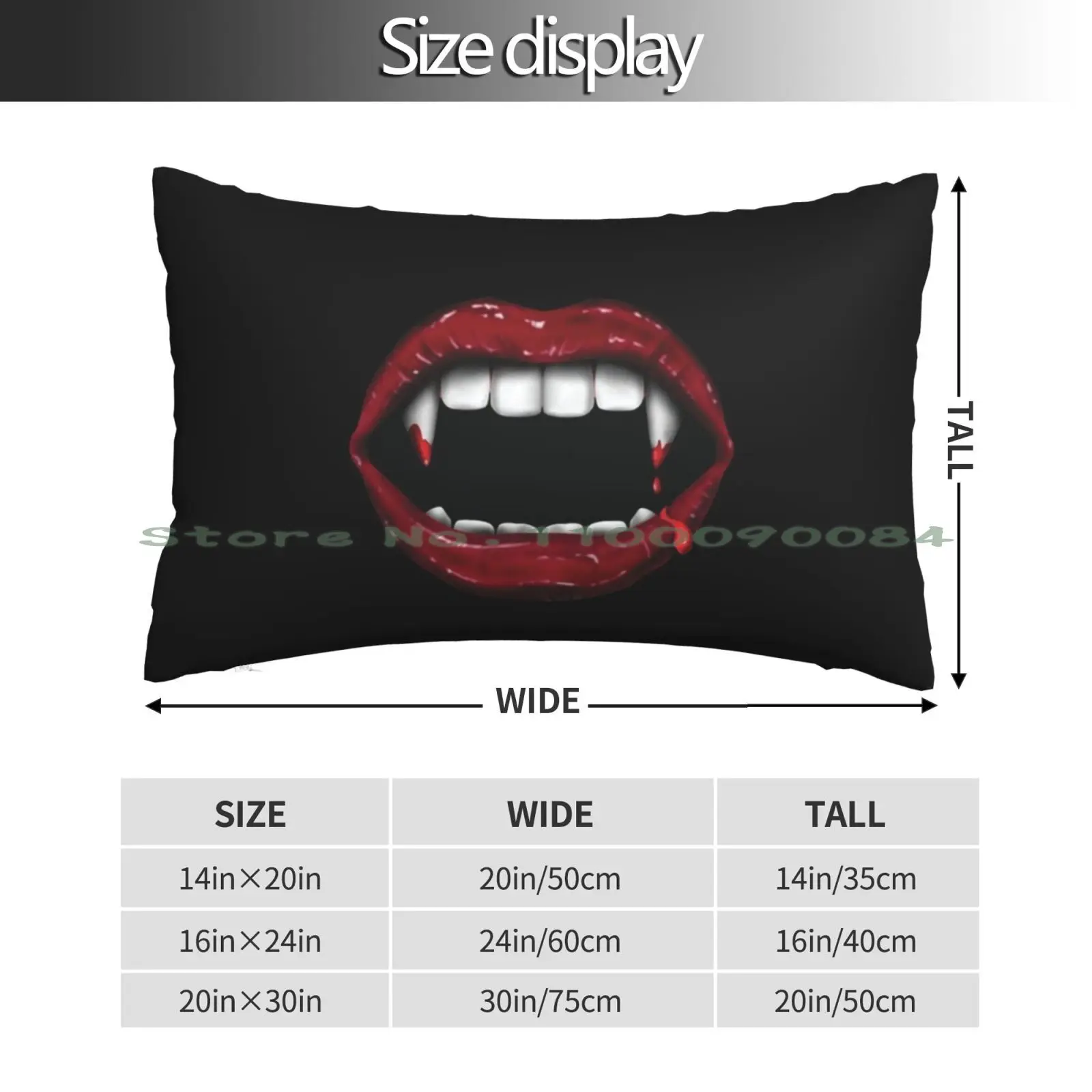 Vampire Face Mask Pillow Case 20x30 50*75 Sofa Bedroom Buffy The Vampire Cute Vampires Funny Horror Geek Joss Whedon Halloween