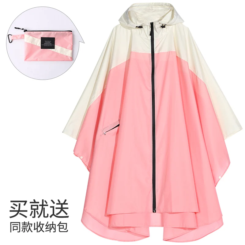 Women\'s Fashion Raincoat Waterproof Rain Poncho Cloak with Hood for Hiking Climbing Light and Touring windbreaker