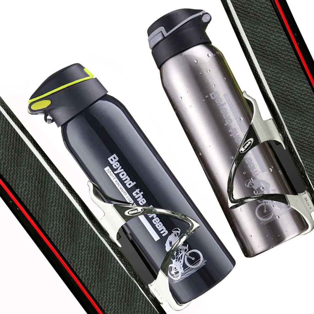 500ML Stainless Steel Bike Water Bottle Outdoor Mountain Bike Riding Bicycle Kettle Sports Warm Cold Insulation Drink Bottle