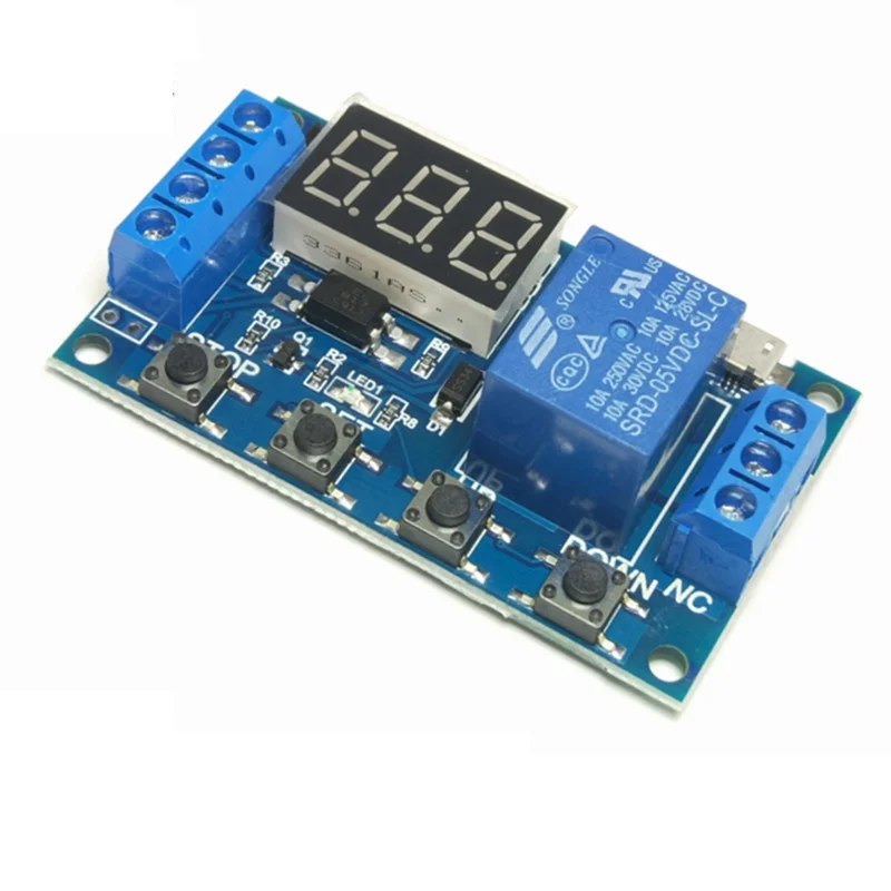 DC 6-30V LED Light Digital Time Delay Relay Trigger Cycle Timer Delay Switch Circuit Board Timing Control Module