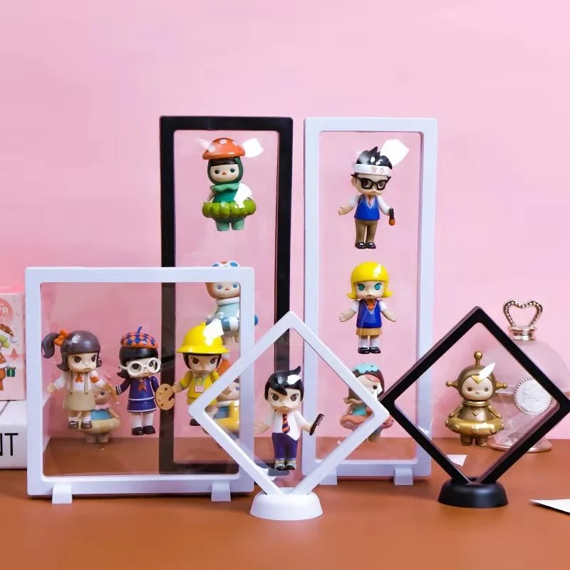 Hot PET Membrane Earring Ring Necklace Display Holder Gift Packaging Box Protect Jewellery Stone Floating Presentation Organizer