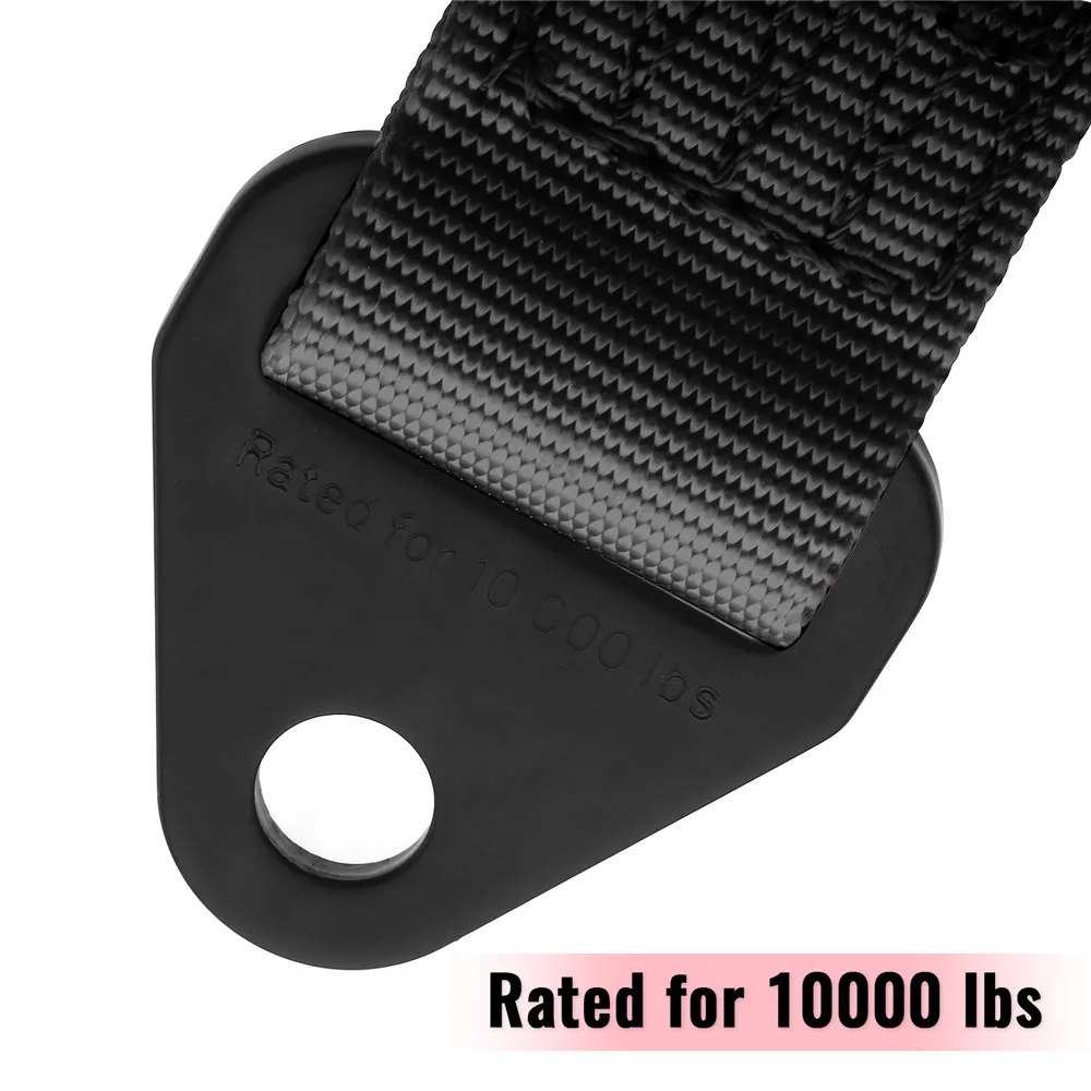 Correas de límite de cuatro capas gruesas para suministros de modificación de coche, tejido negro de 20 pulgadas, RS-TD002 de 10 "/16"