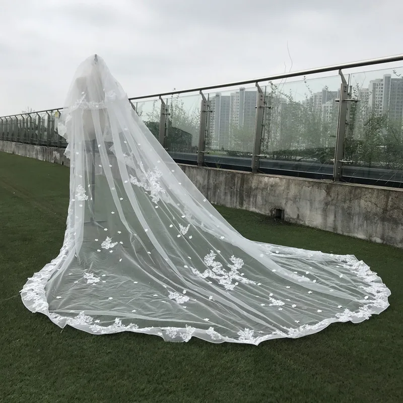 New Arrival Two Layers Wedding veil Boda Bride wedding accessories Velos de novia casamento Bridal Veils velo sposa