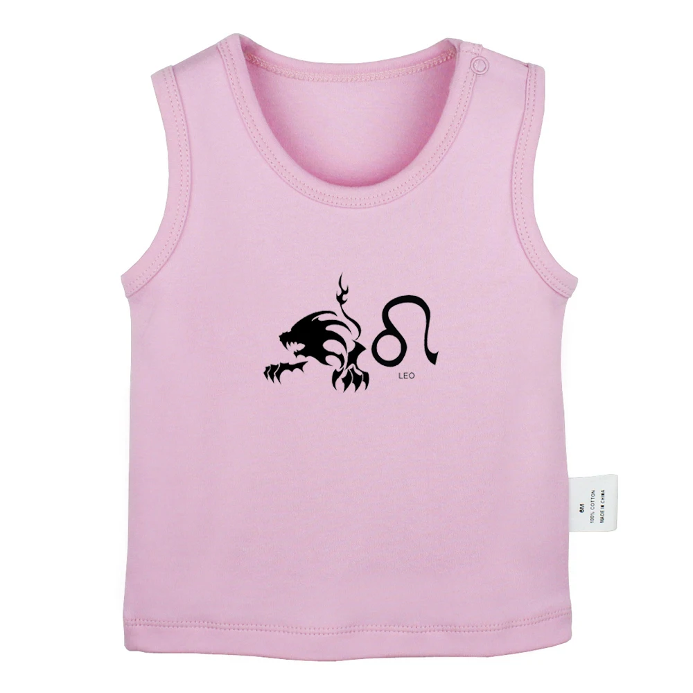 Camiseta sin mangas con diseño de símbolo de constelación de Capricornio, Leo, acuario, Virgo, piscis, chaleco para bebé recién nacido, ropa infantil