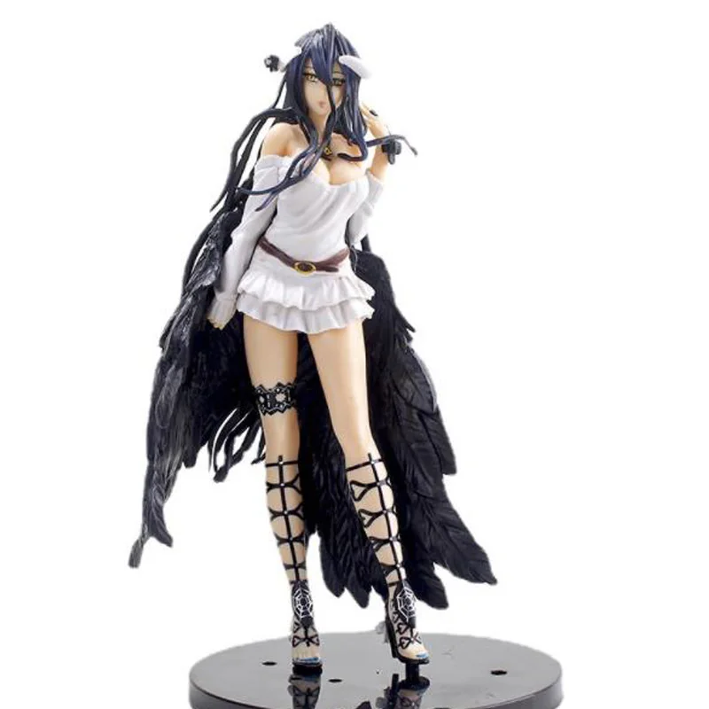 

21CM Overlord Albedo Anime Figure Overlord III Albedo With Wing So-Bin PVC Action Figure Collectible Doll Model Toy