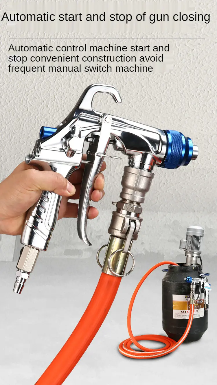 2800W18L/m Fully Automatic Real Stone Paint Cement Mortar Latex Paint Paint Coating Putty Plaster Spraying Machine Down Suction