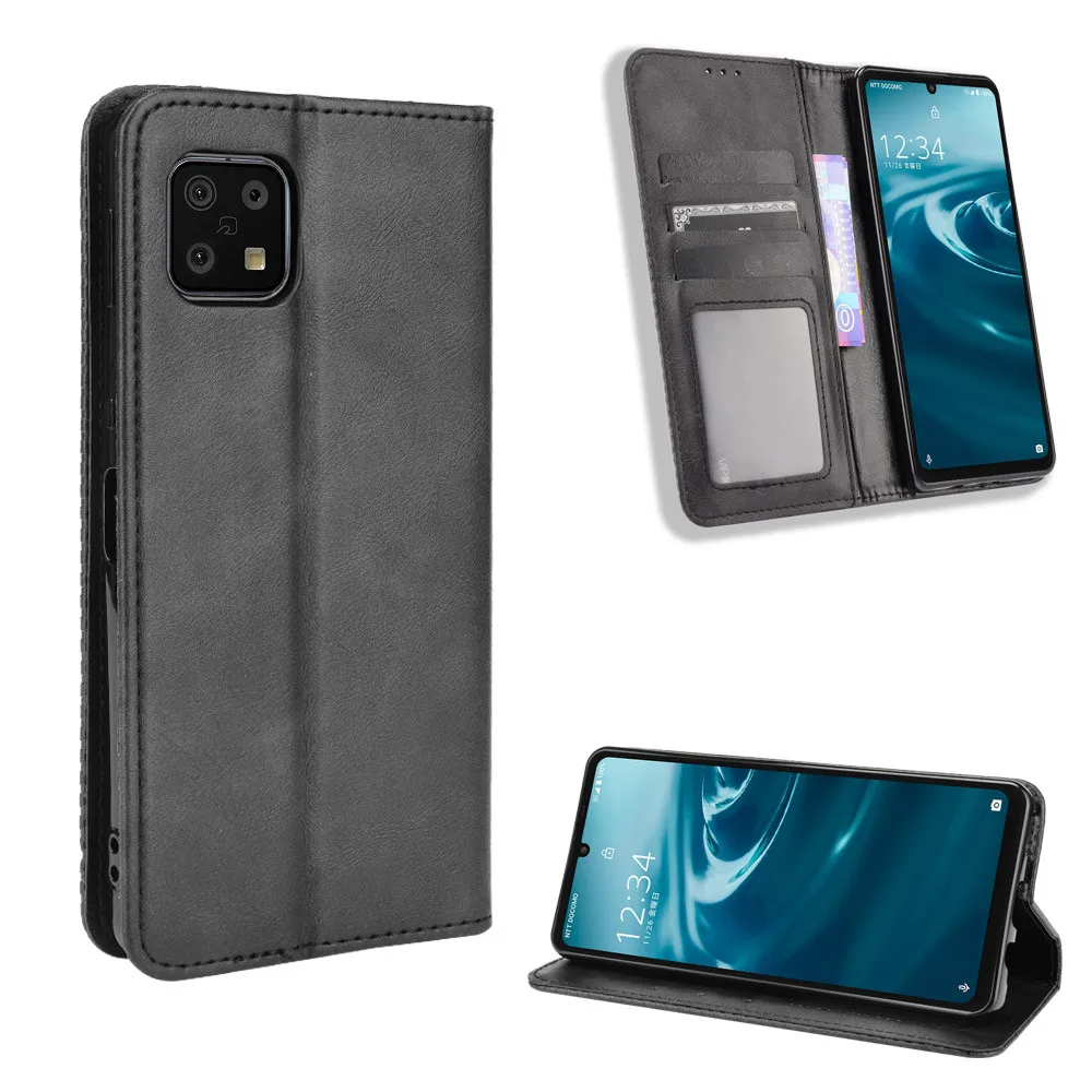 For Sharp Aquos Sense 6 Case Luxury Flip PU Leather Wallet Magnetic Adsorption Case For Sharp Aquos Sense6 Phone Bags