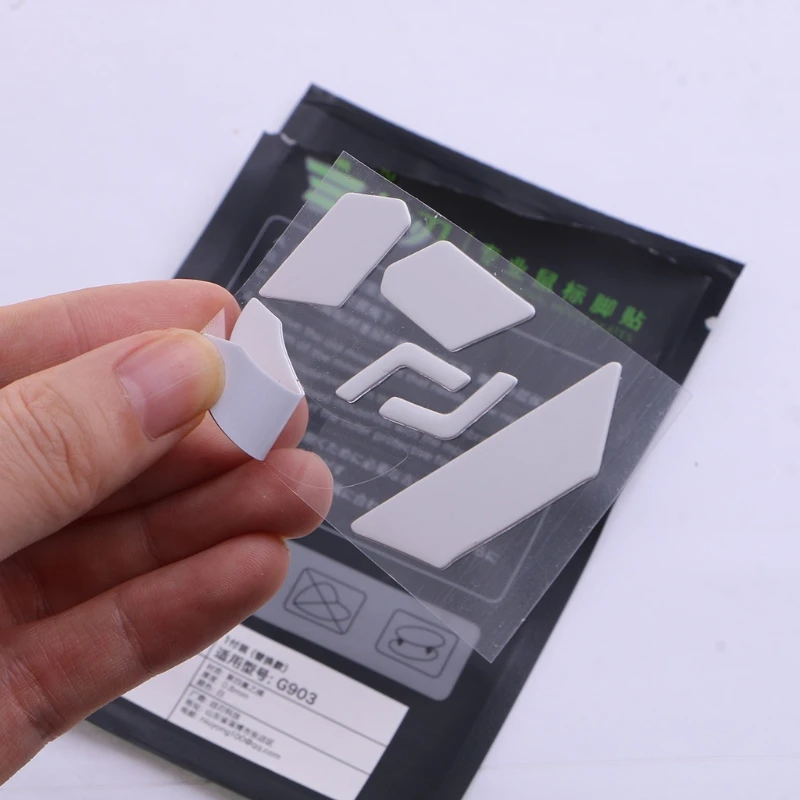 1Set Mouse Skates Glide Feet Pads Mouse Feet Sticker for logitech G903 G900 Mouse White Rounded Curved Edges Mice Feet N26 21