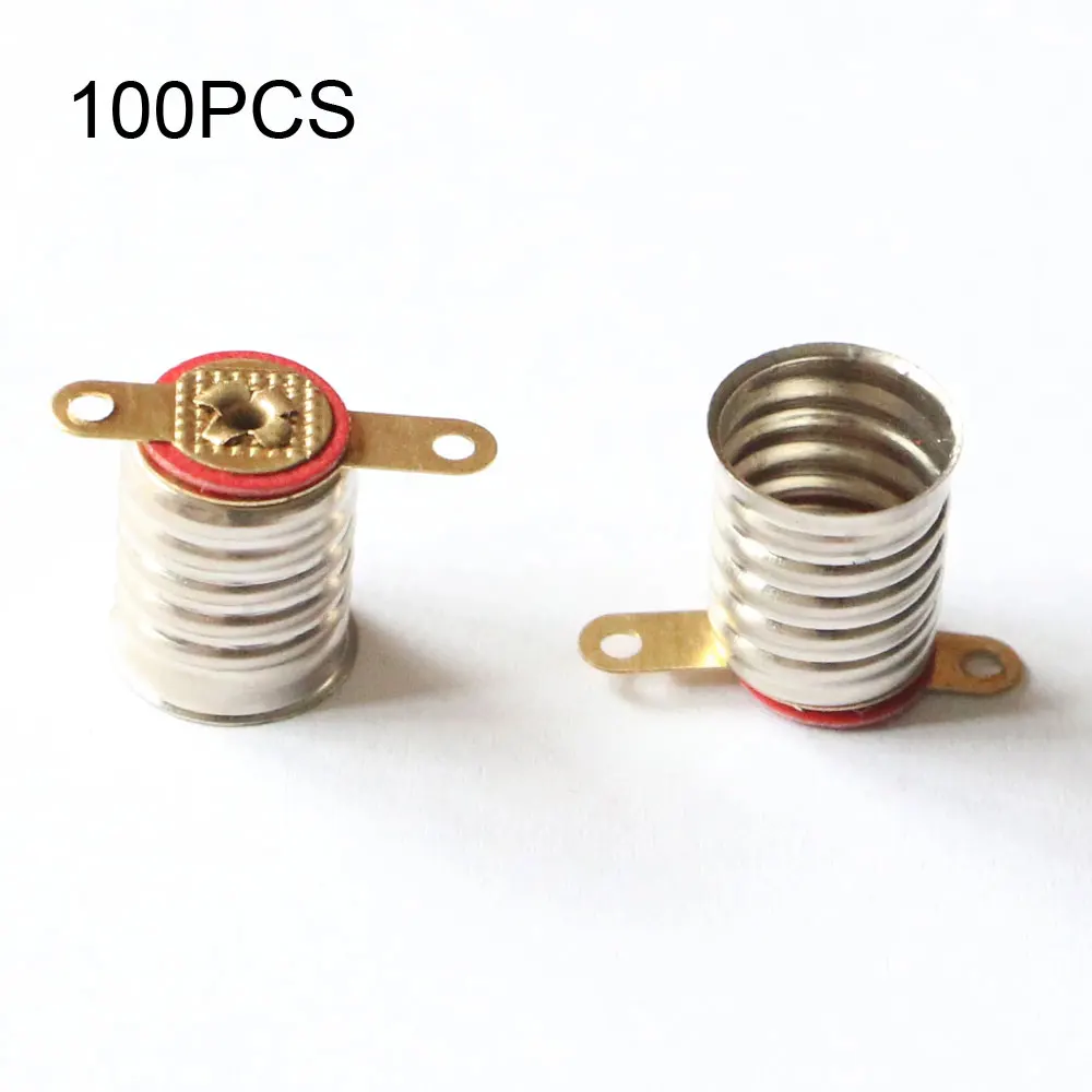 E10 lamp Bulb Holder, Miniature Lamp socket with solder plugs,light base Lampholder ircuit electrica Long Leg LED Bulbs