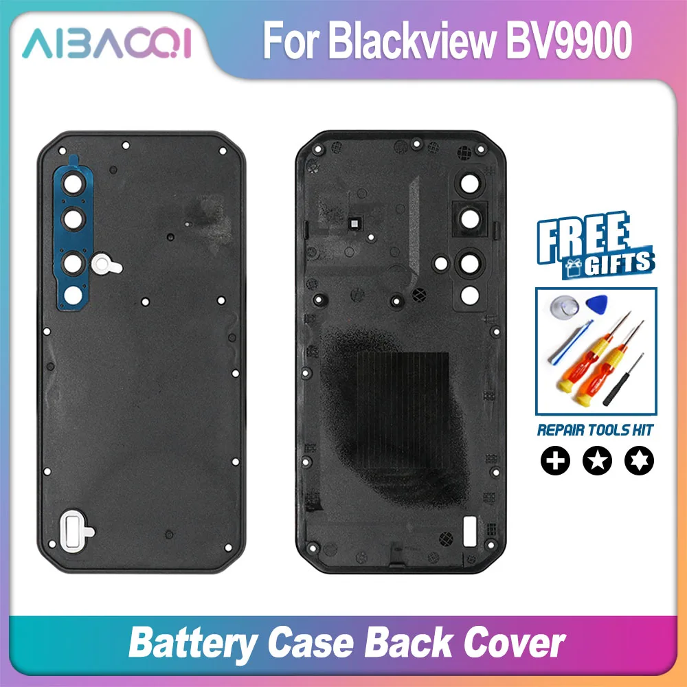 AiBaoQi Brand New Battery Case Back Cover + Bottom Shell Adhesive + Battery Cover Soft Film For Blackview BV9900 Pro Phone