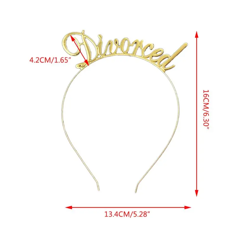 Diadema de Metal para mujer, diadema divertida con letras y Tiara para el pelo, regalo de rotura, novedad