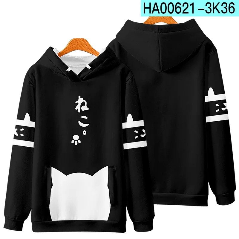 Anime Neko Atsume 3D Print Zip Up Women/men Hoodie Sweatshirt Streetwear Hip Hop Cute Cat Cosplay Zipper Hooded Jacket Outerwear