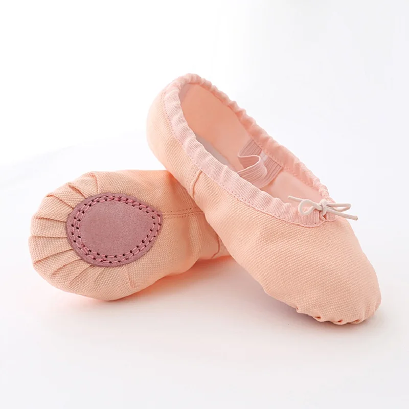 Girls Dance Shoes with Soft Canvas and Leather Sole, Good Quality Ballet Shoes,Dance Slipper, Ballerina Shoes,kids Pointe Shoes