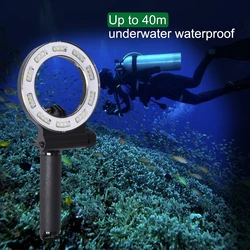 Seafrogs Waterproof 40M Underwater Led Video Diving Fill Light Ring Lighting Lamp for Gopro Hero Action Camera Accessories