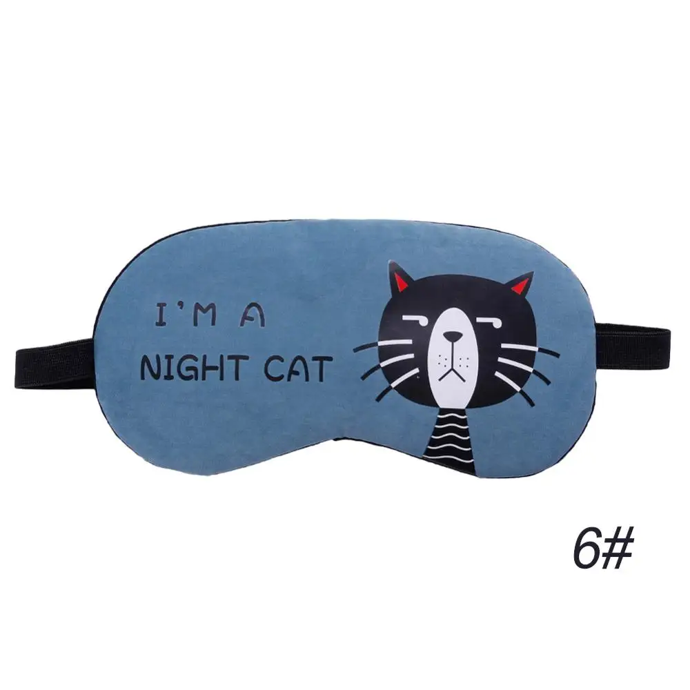 Cartoon Leuke Kat Soft Eye Aid Slaap Masker Met Comfortabele Ijs Kompres Gel Reizen Rest Eye Shade Cover Blindfold Voor vrouwen Mannen