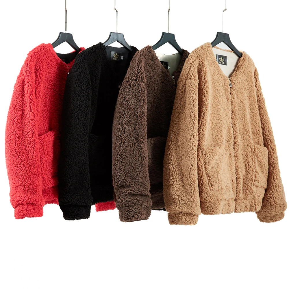 Imitation Fur Coat for Women, Long Sleeve, Imitation Fur, Grass Collar, Plush, Loose, Casual Fashion, Plus Size, Autumn, Winter,