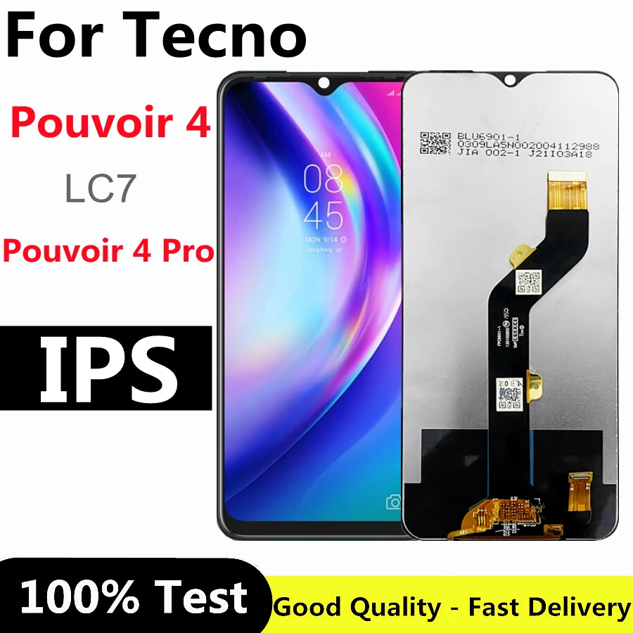 

7.0" For Tecno Pouvoir 4 Pouvoir4 LC7 LCD Display Touch Screen Digiziter Assembly POUVOIR 4 Pro LCD Screen