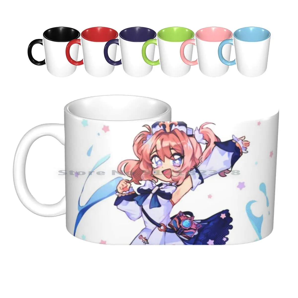 Barbara Genshin Impact Ceramic Mugs Coffee Cups Milk Tea Mug Barbara Genshinimpact Genshin Impact Hydro Mihoyo Anime Creative