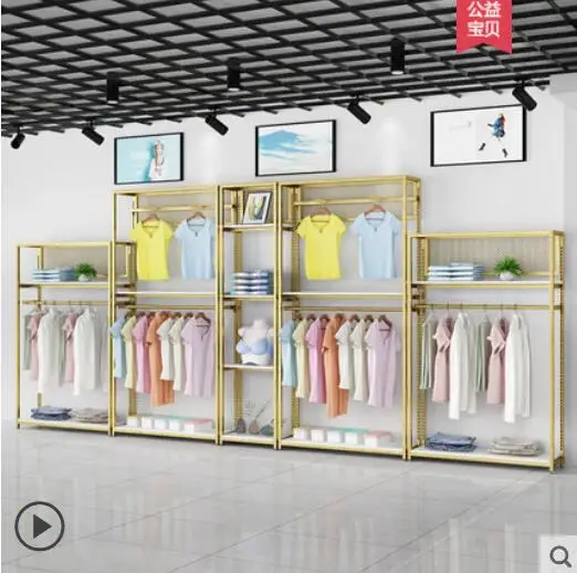 Clothing store display rack clothing rack special decorative display platform women\'s clothing shelf