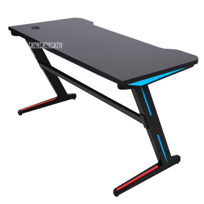 Z-A 1.2m Remote Control RGB Light E-Sports Computer Table Gaming L aptop Desk Profession Steel Frame Single Player Gamers Table