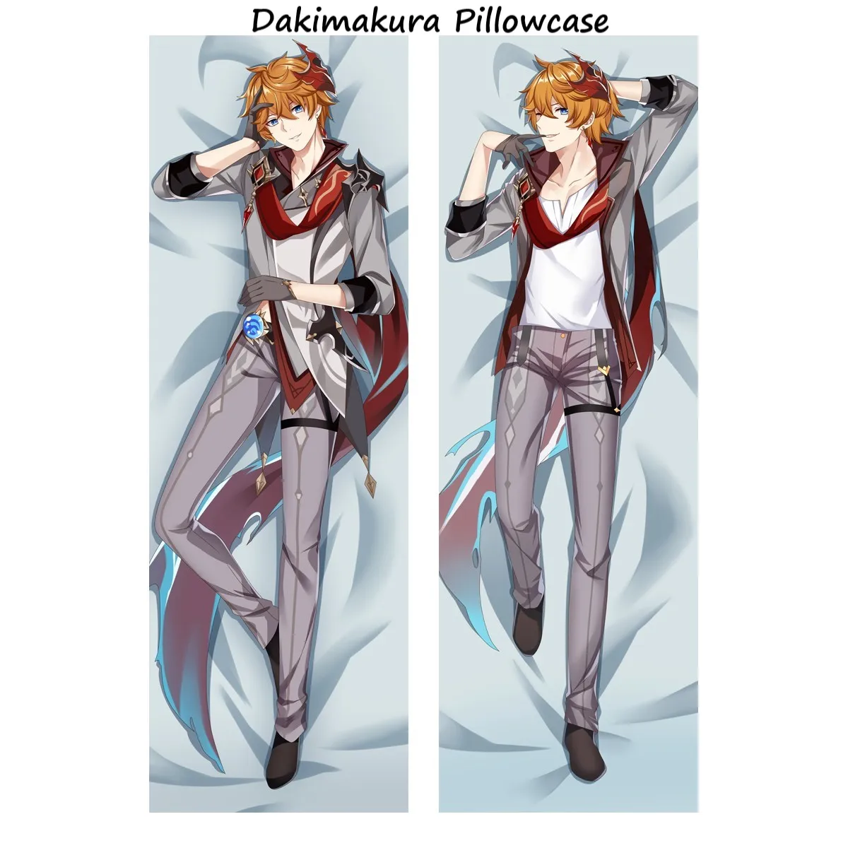 Genshin Impact Dakimakura Tartaglia Kaeya Xiao Pillow cover Hugging Body Pillow Japan Anime Game Pillowcase Otaku Pillow Waifu