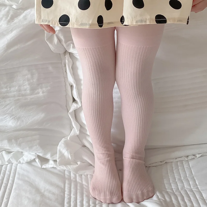 

Kids Nylon Ribbed Tights For Child Spring Summer Girls Balet Pantyhose Toddler Cute Pink Pants Baby Sticky Accessories Stockings