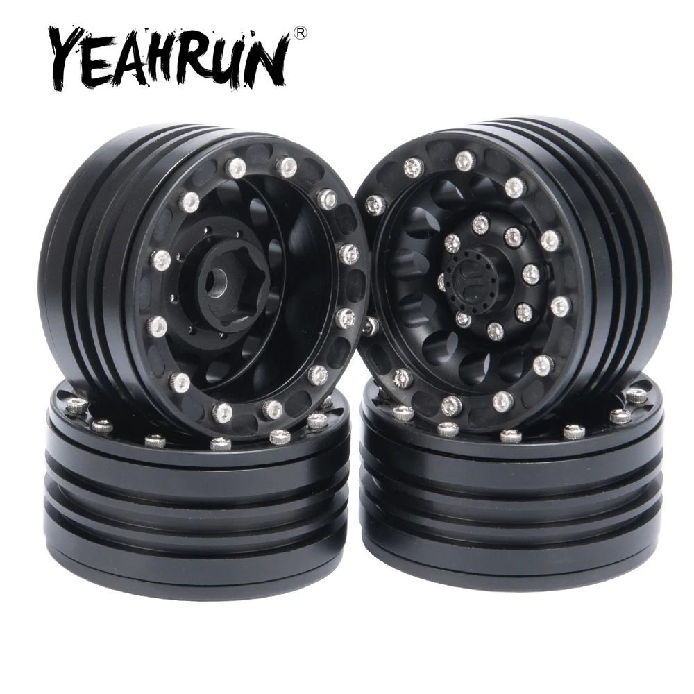 YEAHRUN Metal Alloy 1.9 Inch Beadlock Wheels Rim Hubs for Axial SCX10 Tamiy CC01 D90 1:10 RC Crawler Car Truck Upgrade Parts