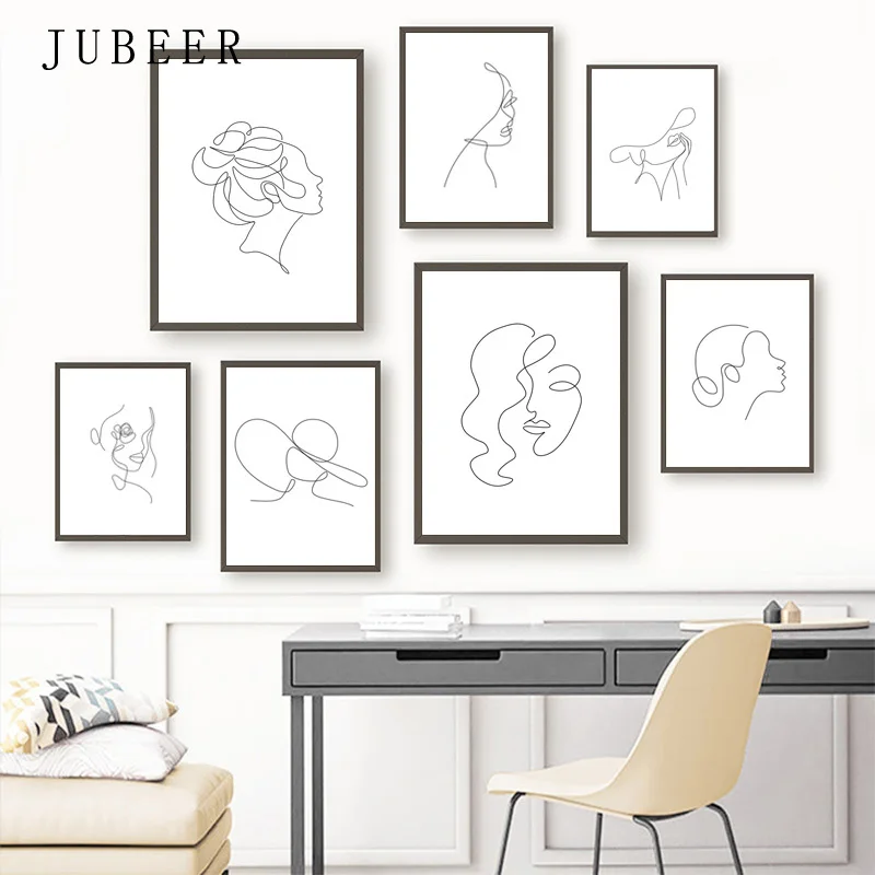 

Nordic Minimalist Line Art Canvas Poster Woman Body Wall Canvas Paintings Posters Prints Bedroom Decoration for Livingroom