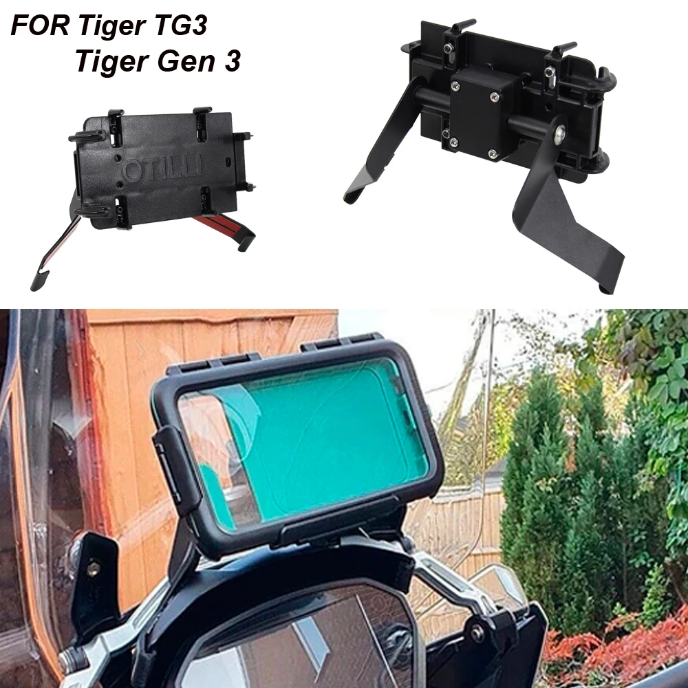 

NEW Fit For Tiger Gen 3 TG3 BLACK Motorcycle Accessories GPS Phone Mount Bracket Stand Holder