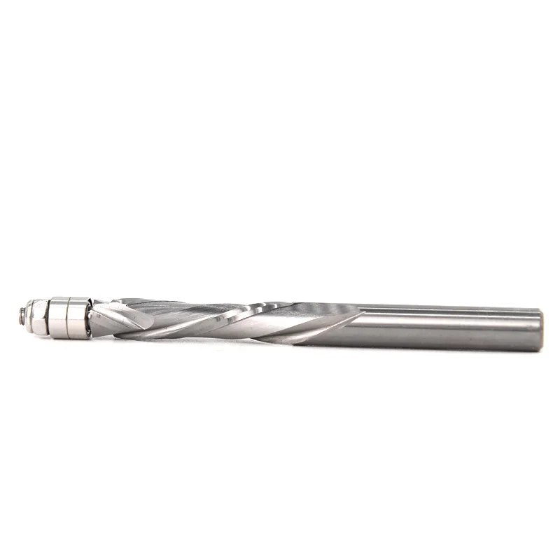 8mm 6mm 1/4 "Shank Compression Flush Trim fresa a spirale in metallo duro solido per utensili per la lavorazione del legno frese per MIilling