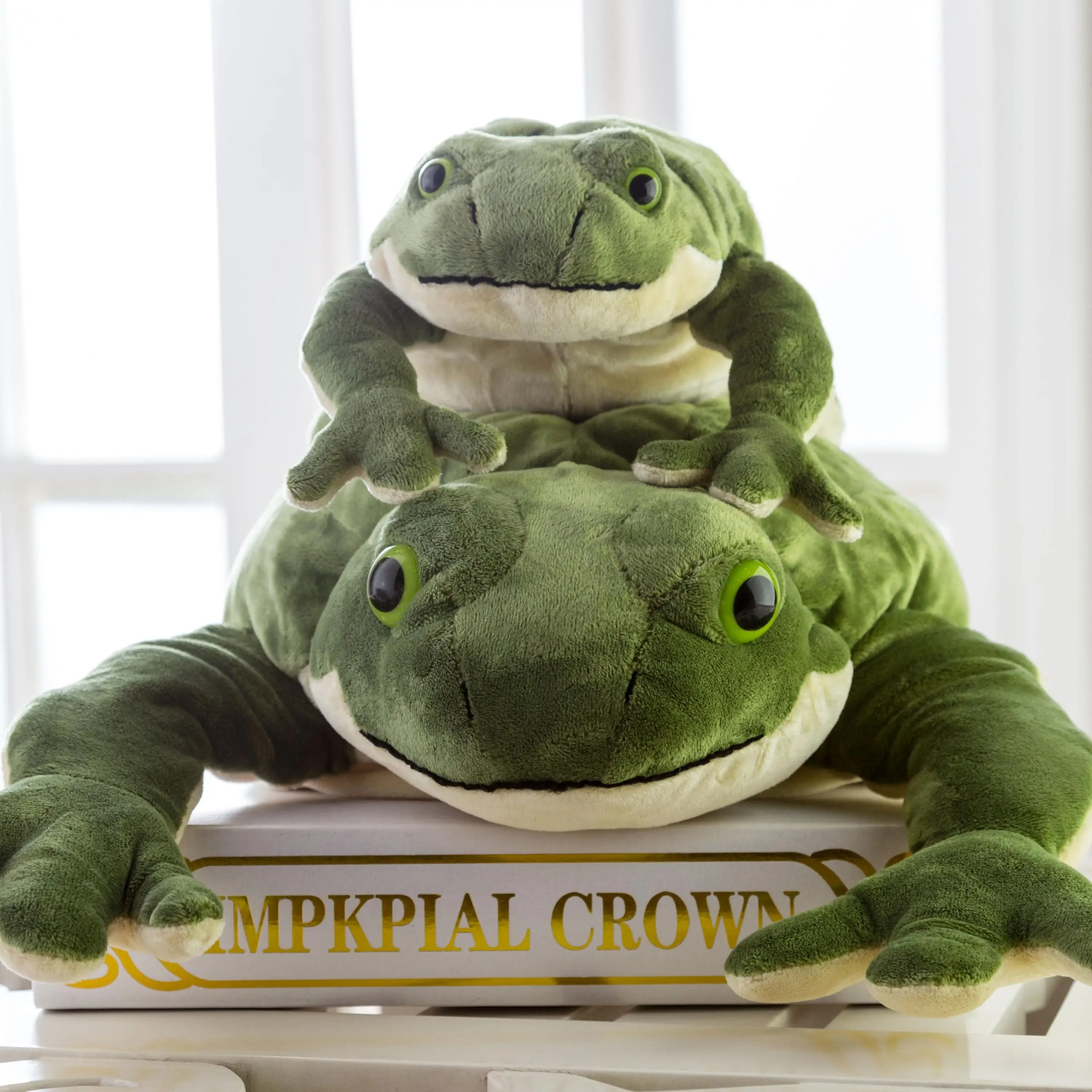 Kawaii Giant Frog Plush Goose Soft Toy Stuffed Animal Doll For Kids 22 Inches Large, Green