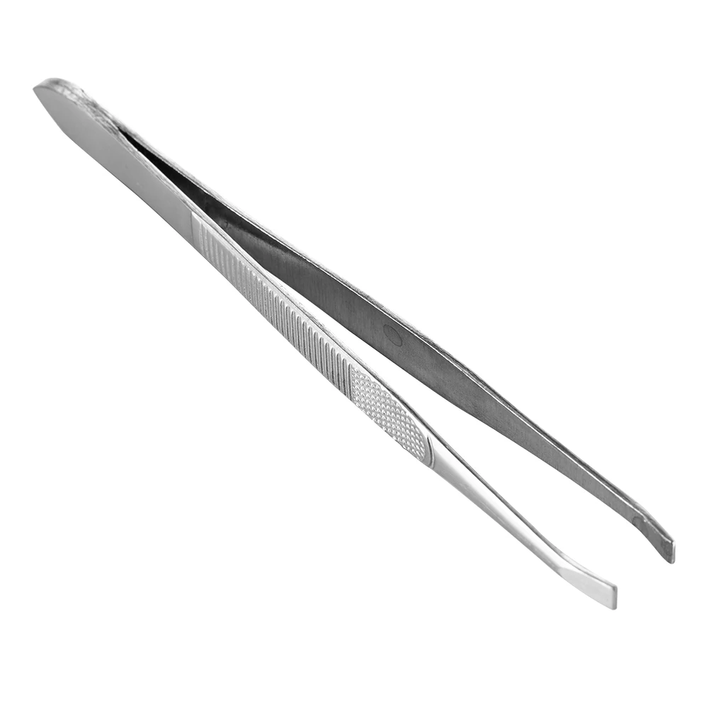 EyebloggTweezer-Pince à épiler en acier inoxydable, extracteur de cheveux à pointe plate, pinces à sourcils, extension de cils efficace, outil de