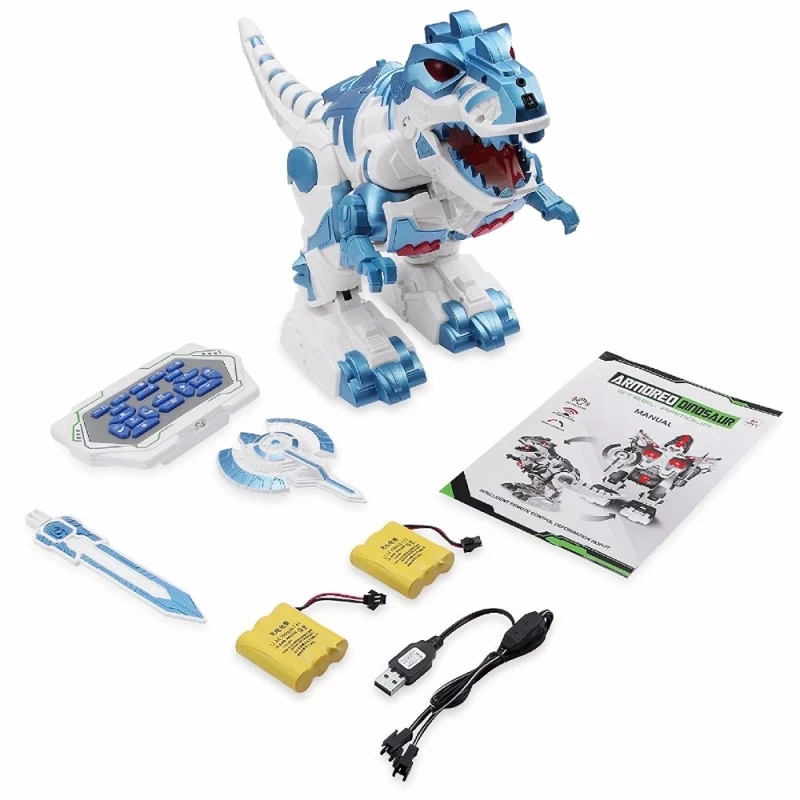 2.4G Radio Remote Control Dinosaurio Toys One-Button Deformation Programming Story Function English Version H37cm