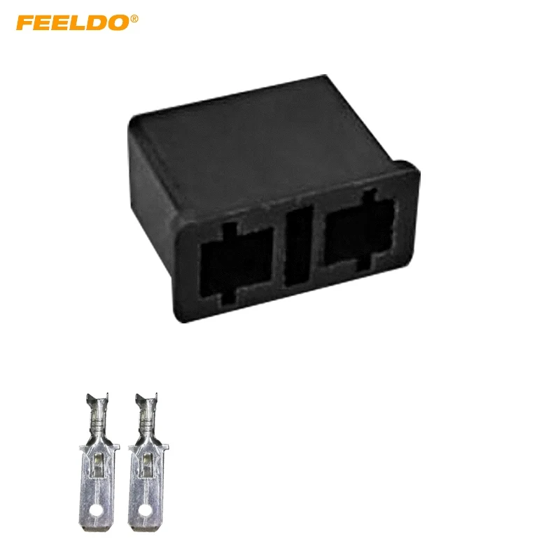 

FEELDO 2Set Car Auto H7-11 HID LED Bulb DIY Quick Adapter Motorcycle Connector Plug with Terminals