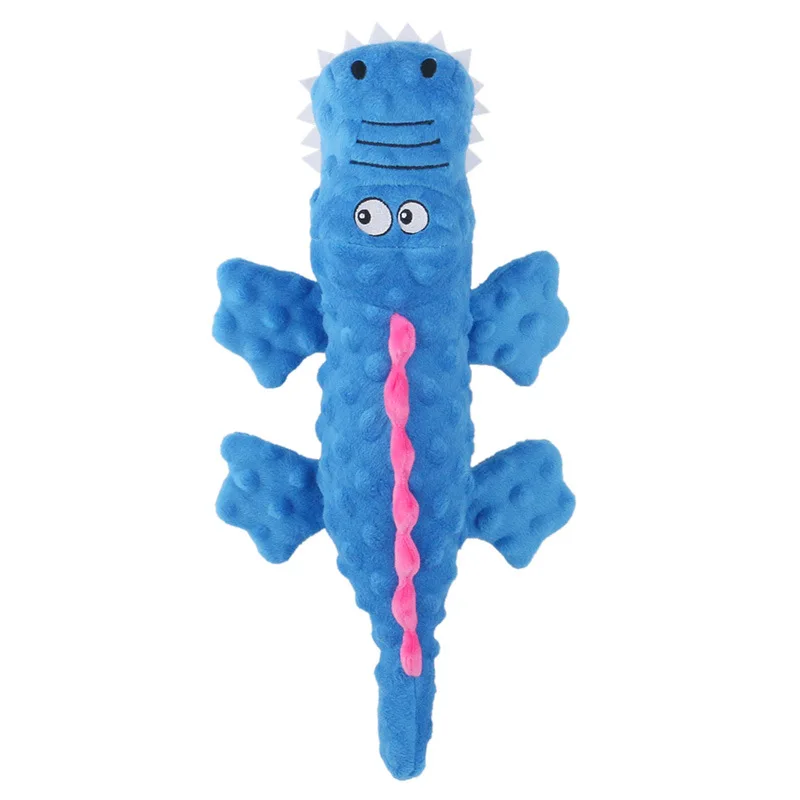 New Pets Plush Squeaky Dog Toys Funny Crocodile Shaped Chew Cleaning Teeth Toy Puppy Training Interactive Supplies