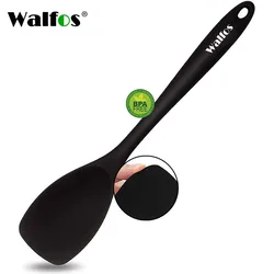 Walfos Food Grade Silicone Cooking Spoon, Resistente ao calor, Flexível, Antiaderente para cozinhar, Utensílios de cozinha de mistura, Essencial