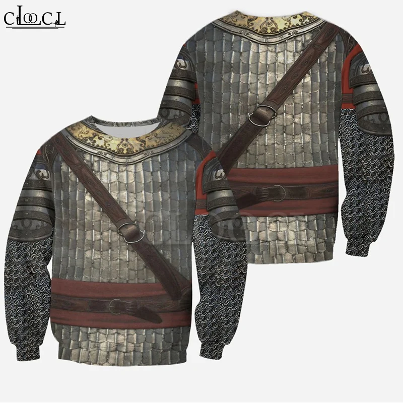  Chainmail Knight Medieval Armor 3D Print Men Hoodie Harajuku Fashion Hooded Sweatshirt Unisex Jacket Cosplay Hoodies