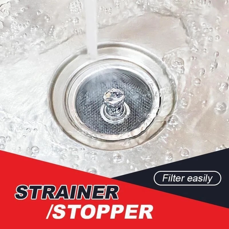 Stainless Steel Kitchen Sink Strainer Plug Water Basin Sink Drain Filter Basket Draine Accessories Floor Drain Mesh Sink Tool