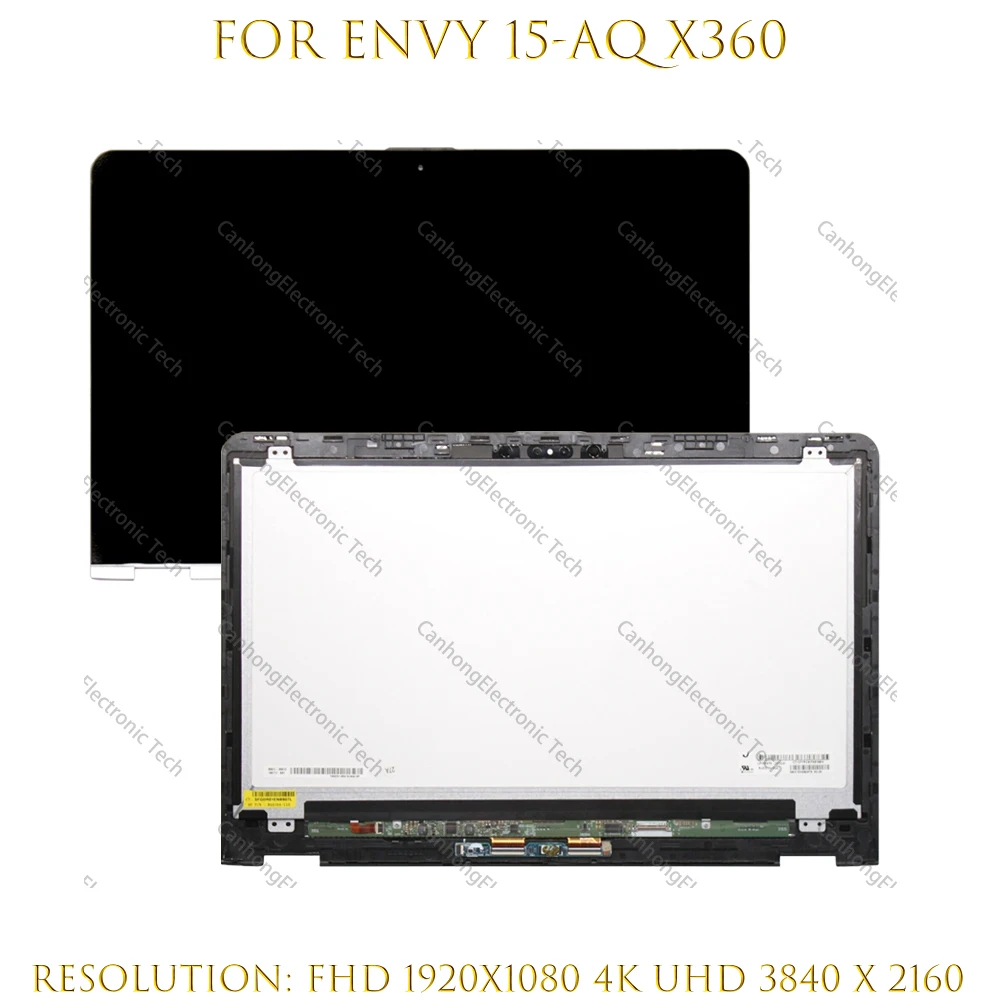 

15.6-Inch FHD UHD LCD Touch Screen Assembly With Bezel Digitizer Panel For HP ENVY x360 15-AQ 15 AQ 15-AQ015NR 15-aq004ur