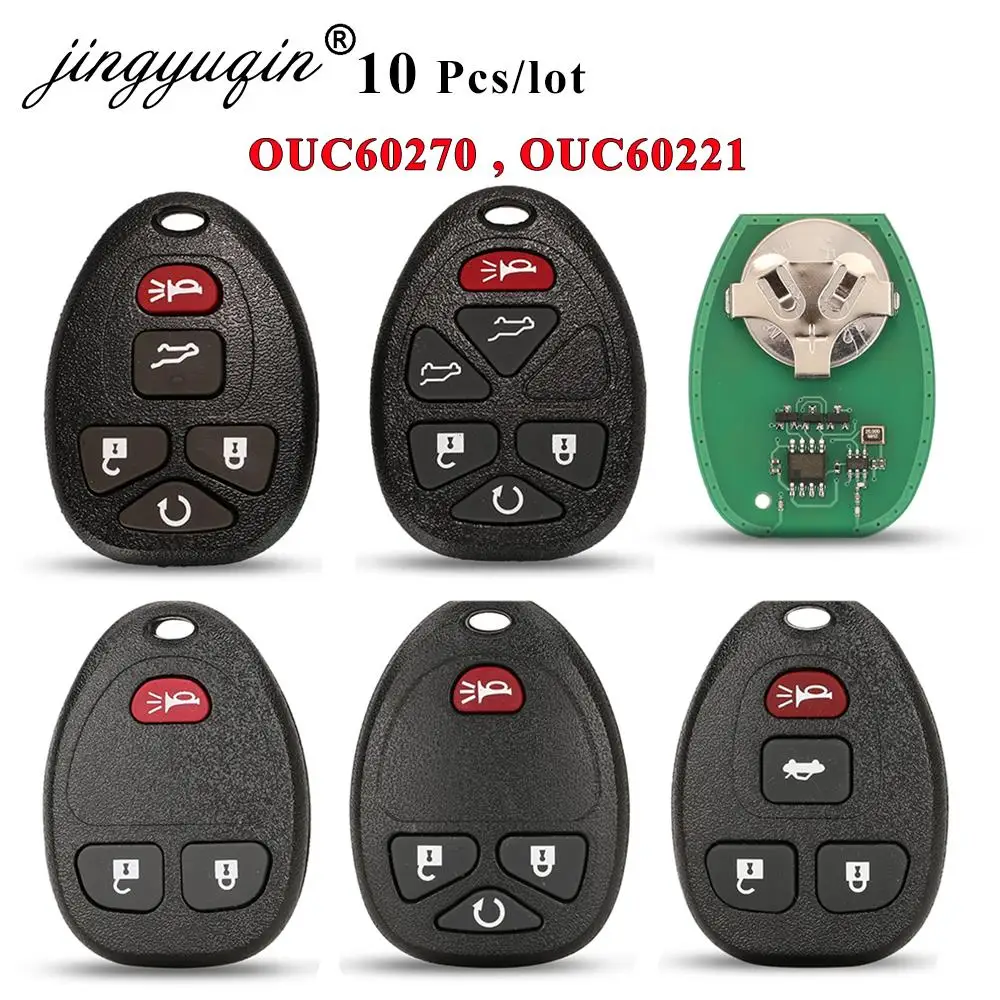 

jingyuqin 10X 315Mhz OUC60270 Keyless Entry Remote Car Key For GMC Acadia Yukon Chevrolet Avalanche Tahoe Traverse Buick Enclave