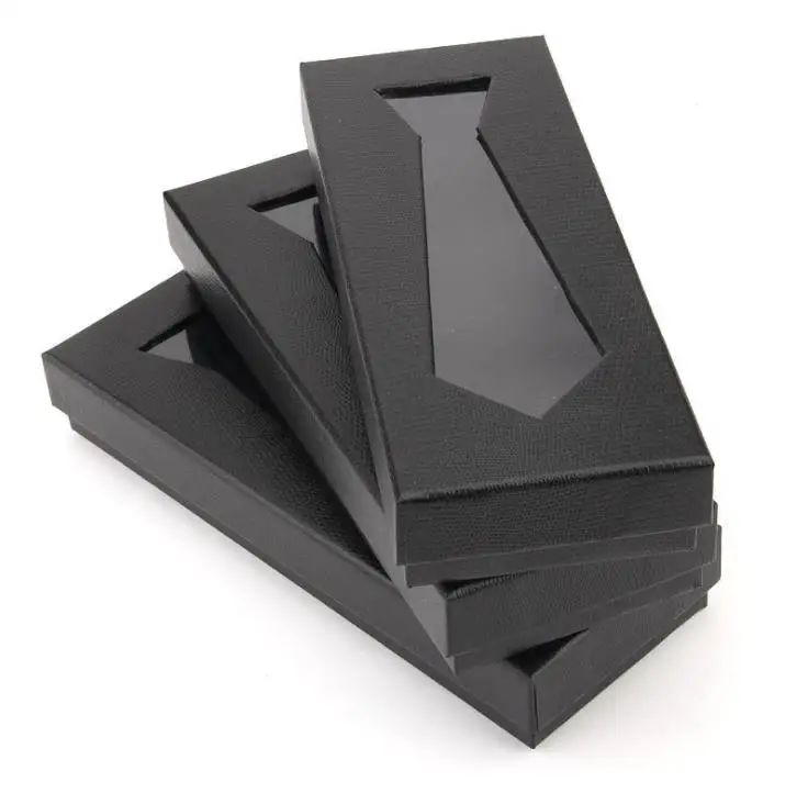 

100pcs/lot Classic 21.5x8x3cm Rectangle Tie Packing Boxes Necktie Packaging Box Jewelry Carrying Cases Gift Boxes SN3847