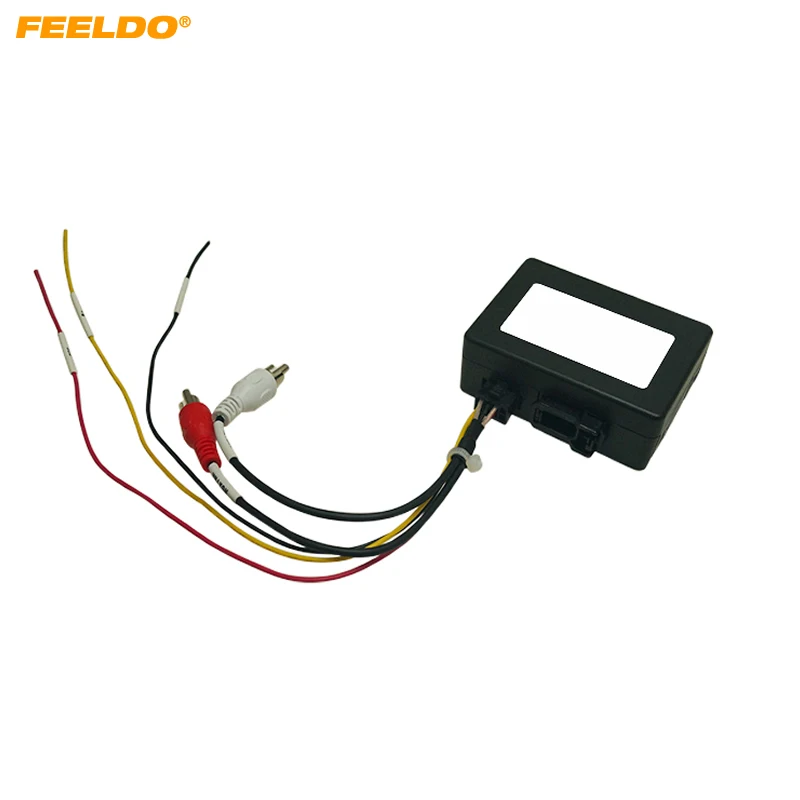 FEELDO Car 2-Channel RCA Audio AUX-Input To MOST Optic Fiber Amplifier Decoder Converter For BMW X1 1/3/5 Series E90 E91 E87 E70