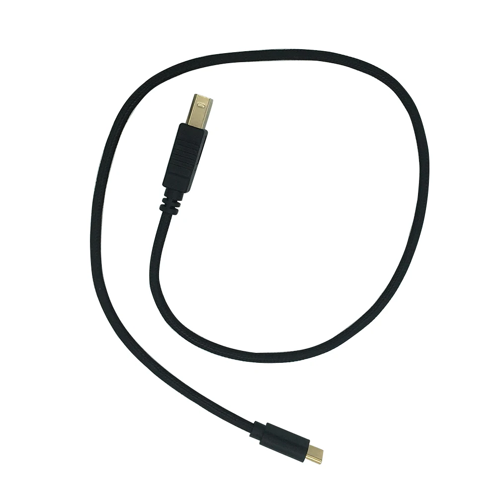 Cabo TempoTec OTG, Tipo C para USB B, Jack de entrada e saída de sinal, Preto Comprimento 60cm