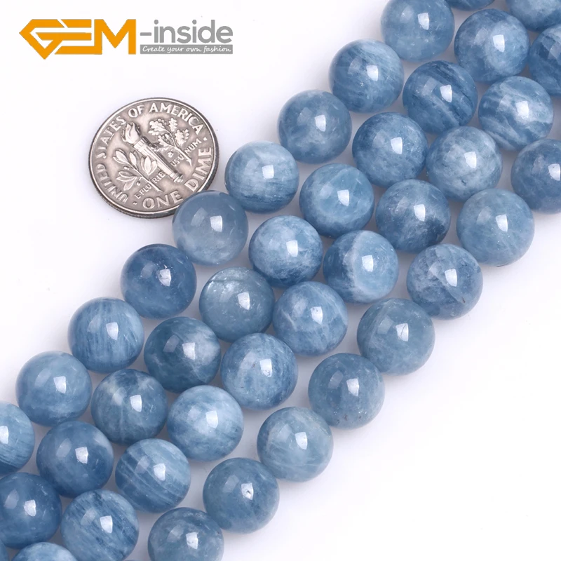 

GEM-inside 6/8/10/12mm Round A Grade AA Grade Aquamarines Quartzs Beads for Jewelry Making Beads DIY Gift Strand 15 Inches New!!