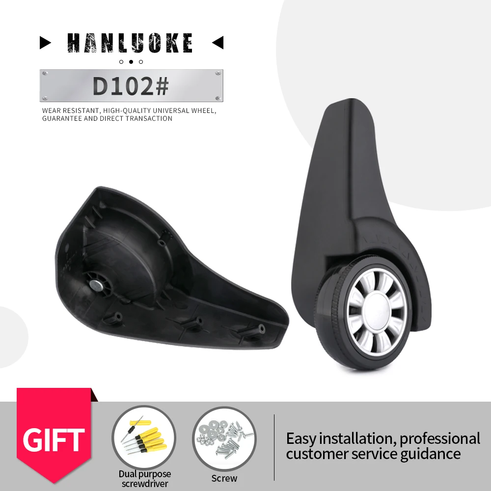 

HANLUOKE D102 Trolley Suitcase Wheel Password Box Suitcase Wheel Accessories Luggage Wheel Roller Replacement Suitcase Casters