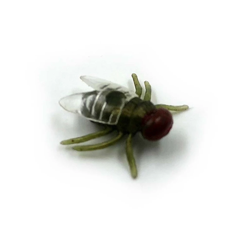 100 Pcs Fake Flies Plastic Simulated Insect Fly Bugs Joke Toys Prank Halloween Supplies Party Favors