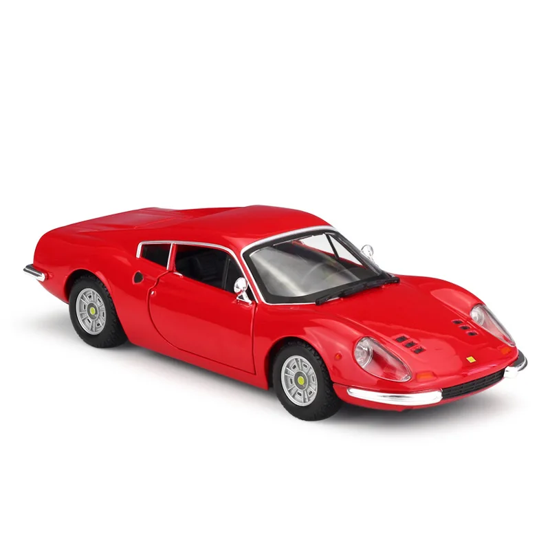 Bburago-Modelo de carro de liga, Ferrari Dino 246 GT, Simulação, Colecionar presentes, 1:24