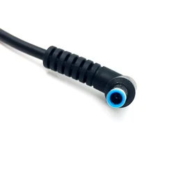 1Pc Laptop Adapter 5.5*2.1mm To 4.5*3.0mm DC Power Charger Converter Plug Adapter Right Angle Cable For HP Dell Blue Tips Black